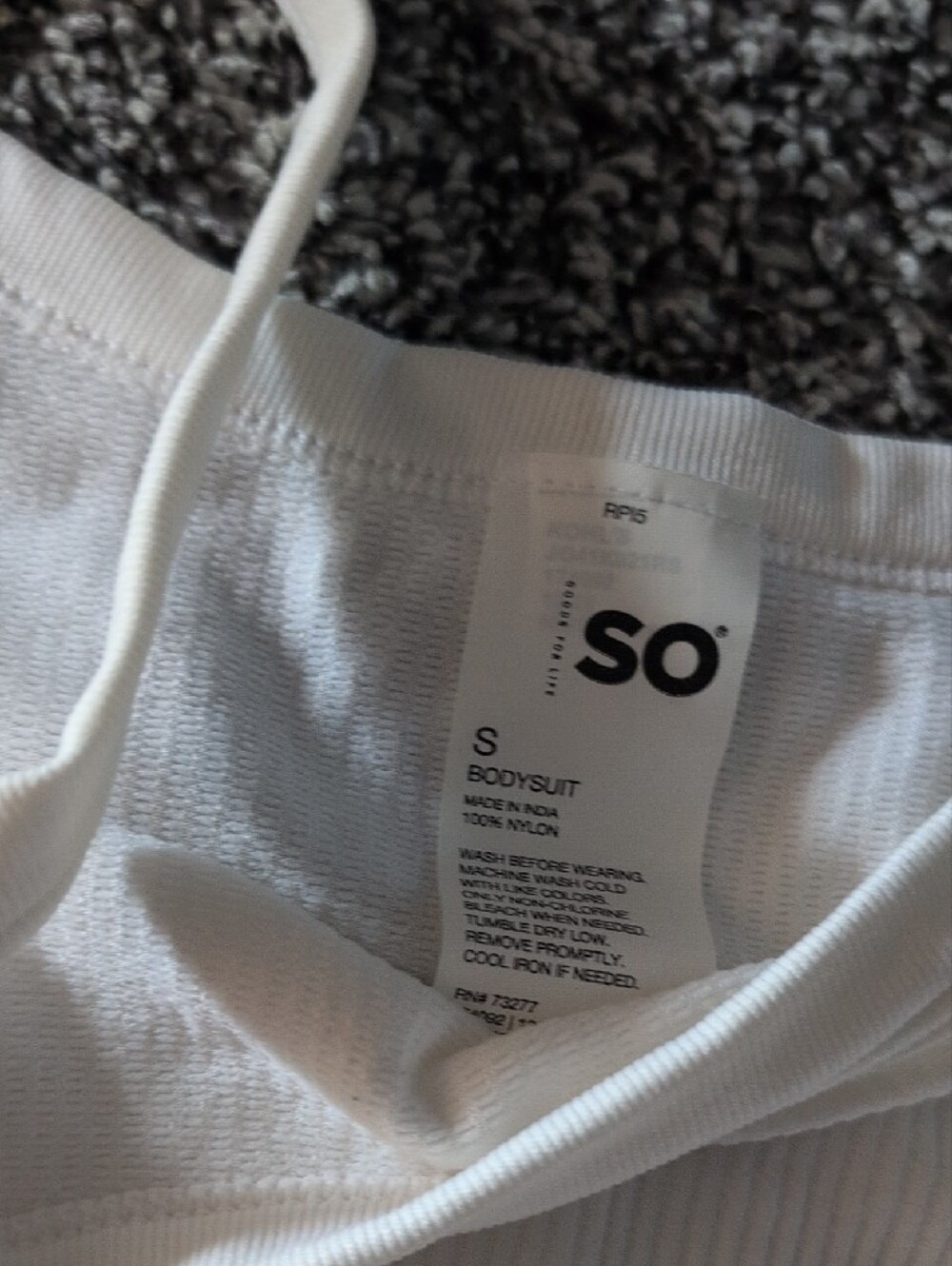 SO Cream Ribbed Tank Bodysuit - Picture 3 of 3